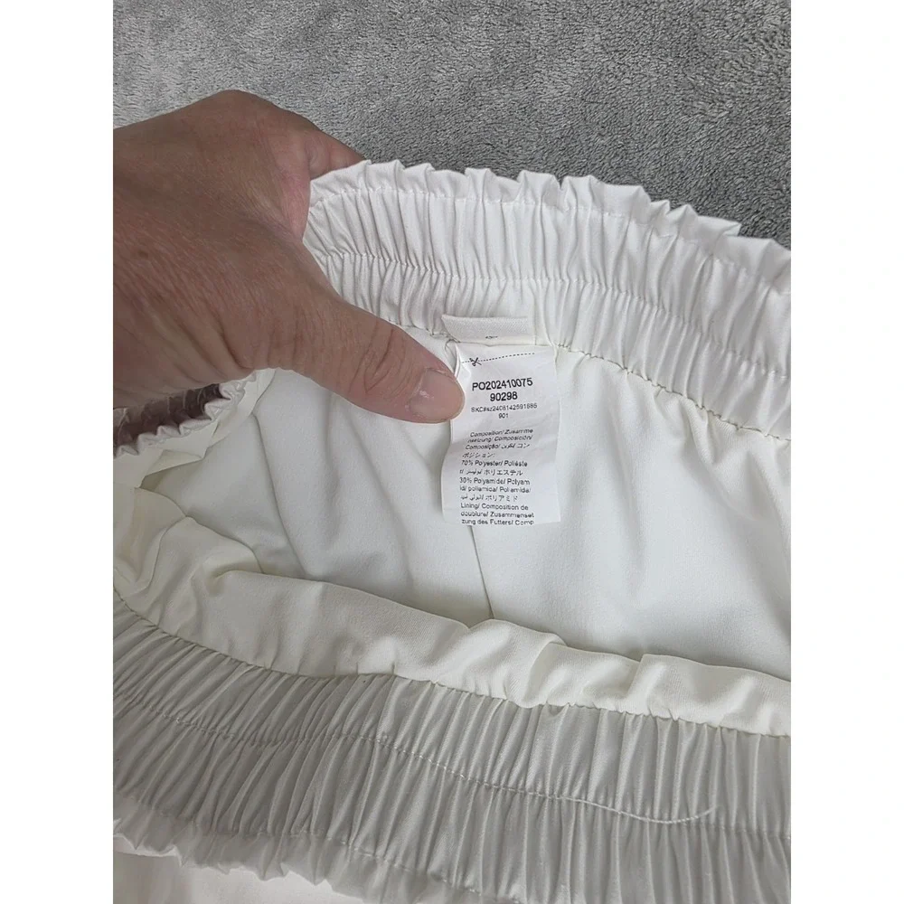 Verdusa White Cotton Bubble Skort / Skirt Size Medium (075)
